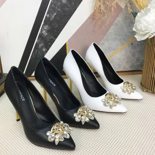 Versace Brand Womens Sandals Shoes Leather Big Size LA MEDUSA PATENT SAFETY PIN LEATHER PUMPS High Heel Design Luxury Brand Sandals for Women