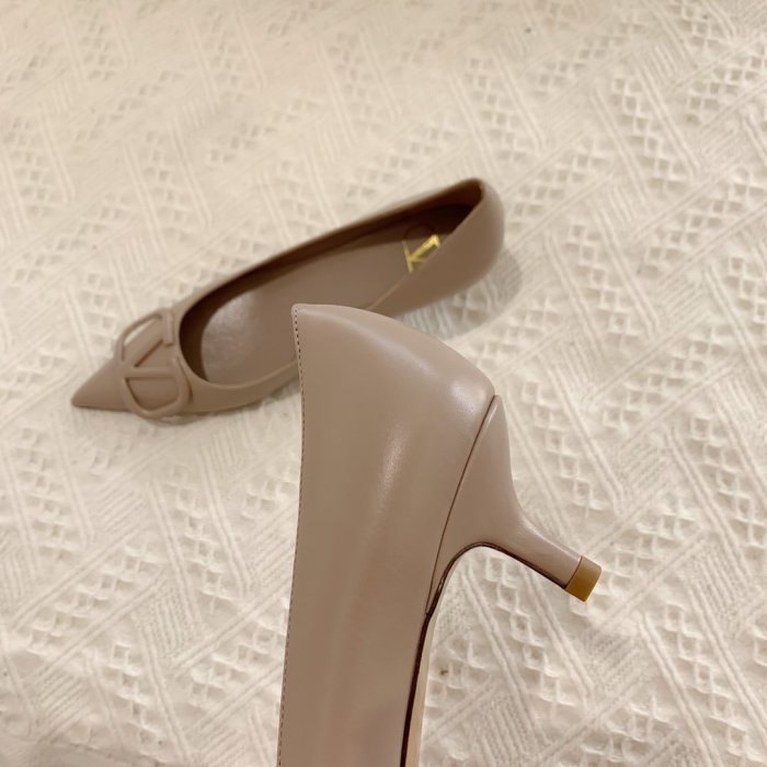 Valentino Women Shoes Mule Flip Flop Sandals VLOGO SIGNATURE CALFSKIN PUMP 45MM / 1.8 IN. with Original Box