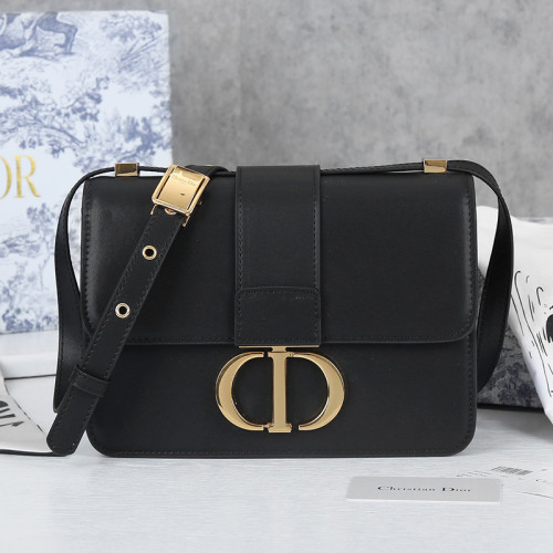 Dior Womens Bags Crossbody Bags Luxury Brand 30 MONTAIGNE BAG Black Box Calfskin M9203UMOS_M911 with Original Box