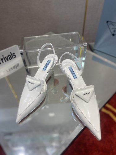 Prada Womens Shoes Slingback Pumps Luxury Brand Casual Shoes for Women with Original Box