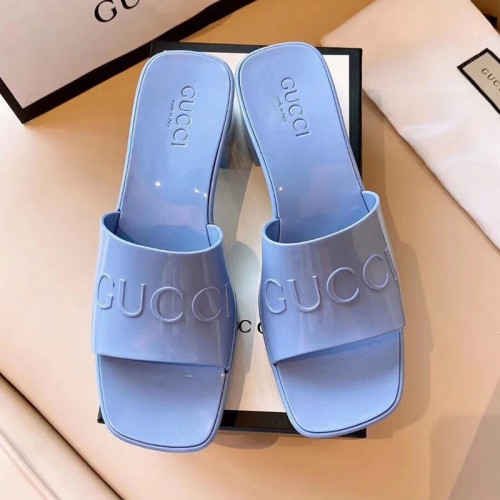 Gucci Womens Shoes Sandals Slides Slippers Luxury Brand Thick Sole 5cm Heel Design Women's GG slide sandal with Original Box