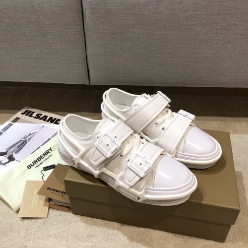 Burberry Mens Shoes Cotton and Leather Webb Sneakers 80277871