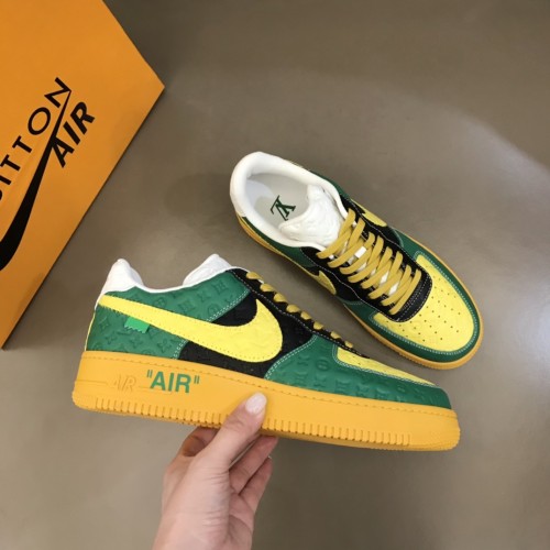 Louis Vuitton NIKE Off-White Men Shoes Fashion Sneakers Design Luxury Brand LVXNIKE Air Force Sneakers with Original Box