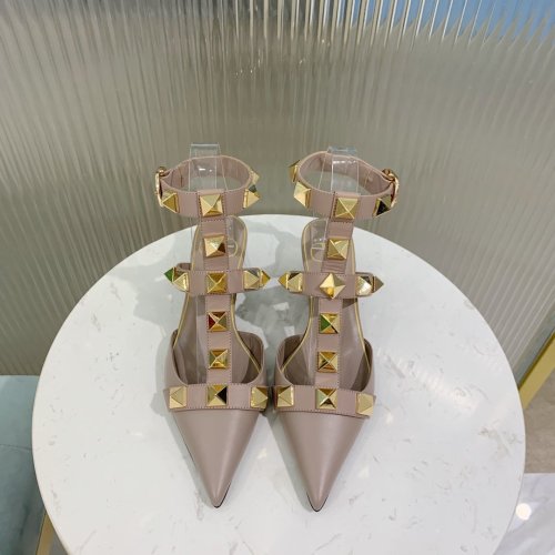 Valentino Women Shoes Mule Flip Flop Sandals ROMAN STUD CALFSKIN PUMP 40 MM with Original Box