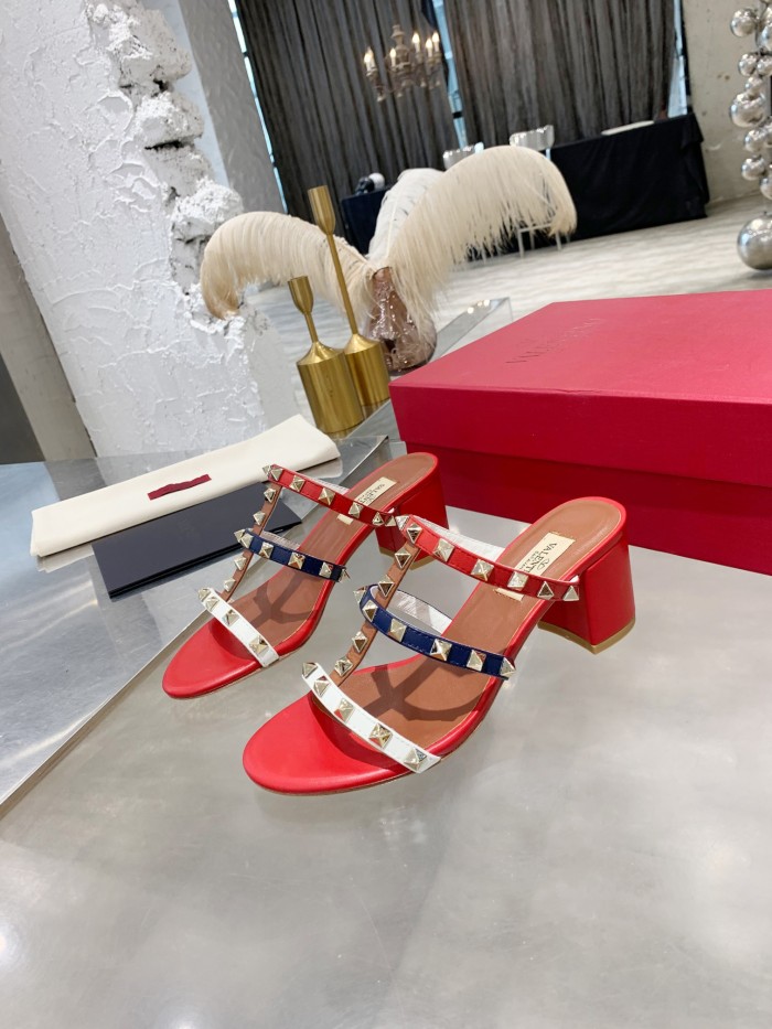 Valentino Women Shoes Mule Flip Flop Sandals ROMAN STUD SLIDE SANDAL IN QUILTED NAPPA with Original Box Luxury Brand