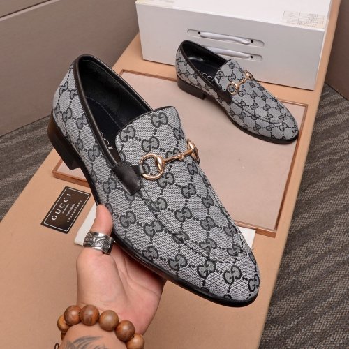 Gucci Mens Shoes Leather Design Luxury Brand Business Dress Shoes for Men with Original Box