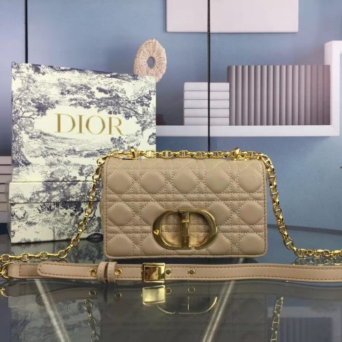 Dior Womens Bags Crossbody Bag LARGE DIOR CARO BAG Luxury Brand Cannage Calfskin with Original Box