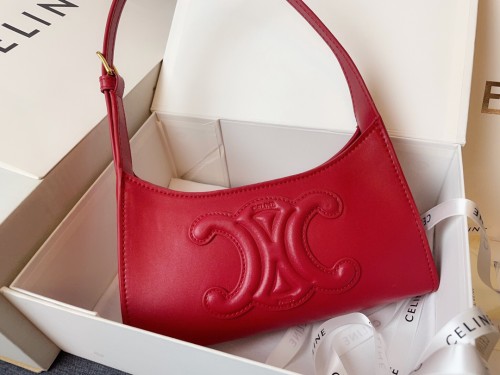 Celine Womens Bags Crossbody Design Luxury Brand CROSSBODY OVAL PURSE CUIR TRIOMPHE IN SMOOTH CALFSKIN with Original Box