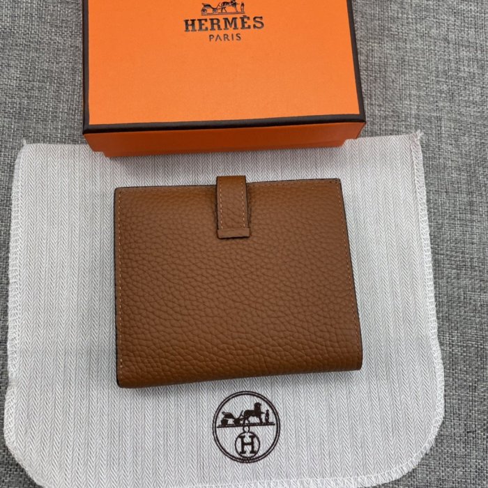 Hermes Womens Mens Wallets Purse Card Holder Leather Design Coin Bag with Original Box