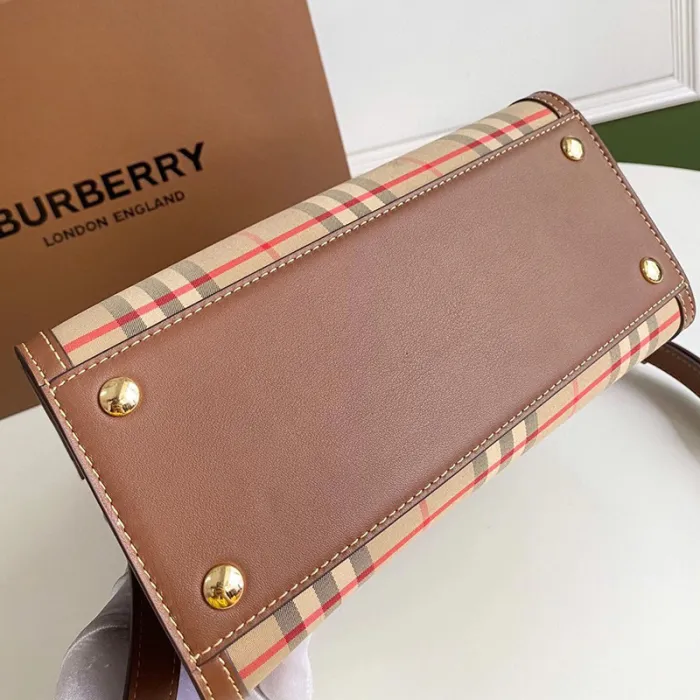 Burberry Womens Bag Mini Vintage Check Two-handle Title Bag