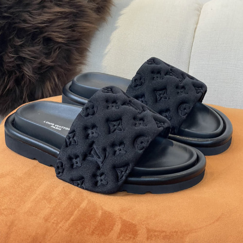 Louis Vuitton Womens Shoes Slippers Sandals Flip Flop Luxury Brand Honolulu LV TRAINER MULE with Original Box