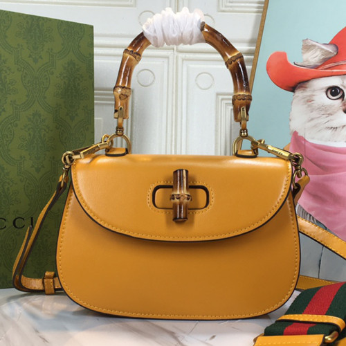 Gucci Womens Bags Handbags Shoulder Messenger Bags Luxury Brand Gucci Bamboo 1947 jumbo GG small top handle bag 675797 UKMDT 2570 with Original Box