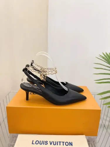 Louis Vuitton Womens Shoes Sandals Slippers Leather Design Luxury Brand MANSION SL.BACK PUMP 5.5cm Heel Fashion Sandals with Original Box 1A94WO