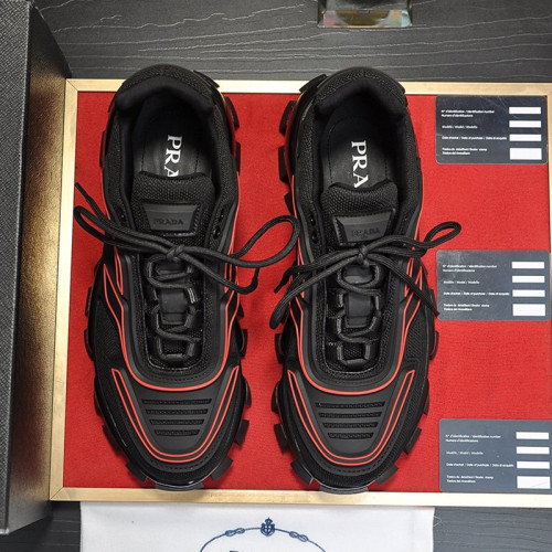 Prada Mens Shoes Sneakers Casual Shoes for Men Luxury Brand Breathable Fashion Cloudbust Thunder Technical Fabric Sneakers with Original Box