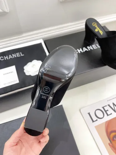 Chanel Womens Shoes Sandals Slippers Luxury Brand Design with Original Box Women Slippers 7cm Heel