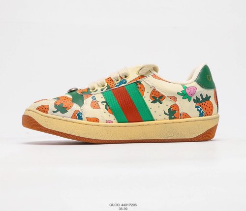 Gucci Distressed Screener Sneakers Womens Shoes 4401E296