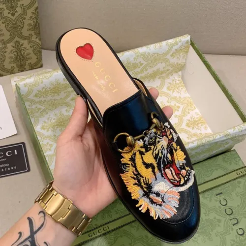 Gucci Womens Shoes Slippers Slides Casual Design Luxury Brand Leather Princetown leather slipper with Original Box
