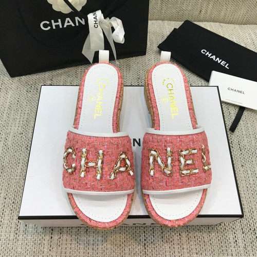 Chanel Womens Shoes Mules Tweed