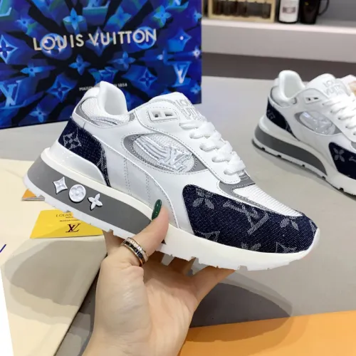 Louis Vuitton Men Shoes Sports RUN AWAY SNEAKER Running Design Luxury Brand with Original Box Mesh and suede calf leather 1A9J0M