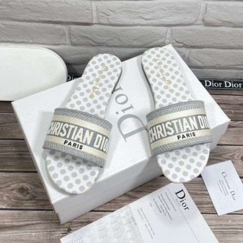 Dior Women Shoes Mule DWAY SLIDE Luxury Brand Womens Sandals Slippers with Original Box