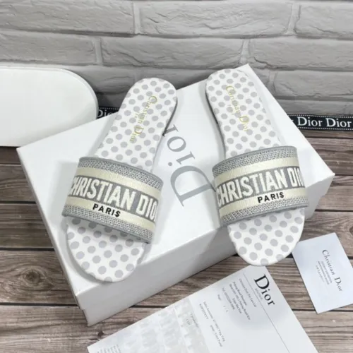 Dior Women Shoes Mule DWAY SLIDE Luxury Brand Womens Sandals Slippers with Original Box