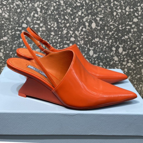 Prada Womens Shoes Slingback Pumps Luxury Brand Casual Shoes for Women with Original Box