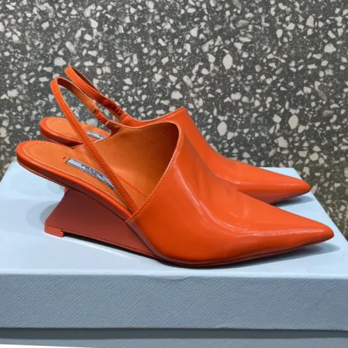Prada Womens Shoes Slingback Pumps Luxury Brand Casual Shoes for Women with Original Box