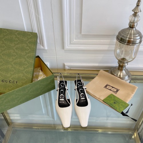 Gucci Womens Shoes Slingback Pumps Heel Luxury Brand Wedding Fashion Shoes for Women with Original Box