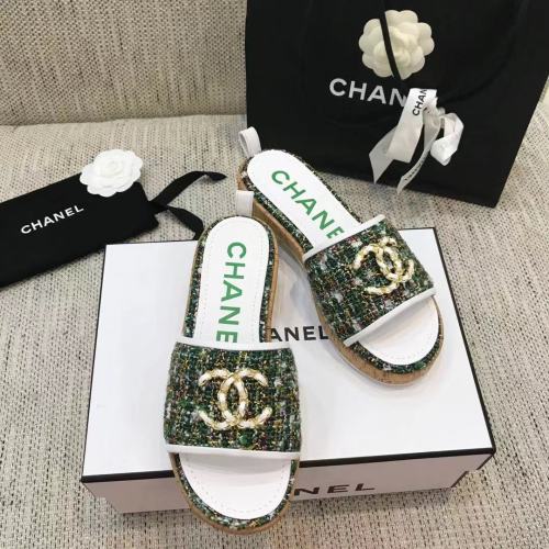 Chanel Womens Shoes Mules Tweed
