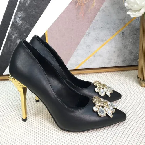 Versace Brand Womens Sandals Shoes Leather Big Size LA MEDUSA PATENT SAFETY PIN LEATHER PUMPS High Heel Design Luxury Brand Sandals for Women