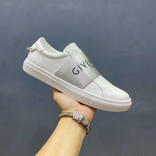 Givenchy Men Shoes Fashion Type Luxury Brand GIVENCHY SNEAKERS IN LEATHER WITH LATEX BAND with Original Box