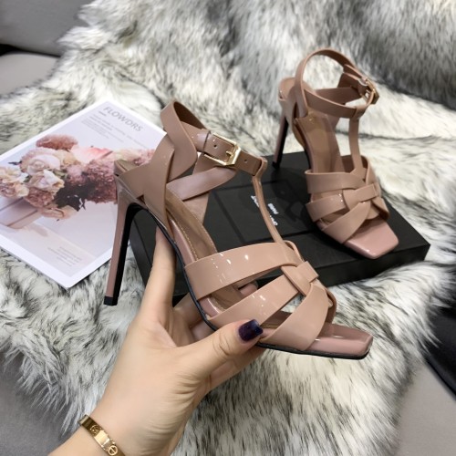 Saint Laurent YSL Womens Shoes TRIBUTE SANDALS IN PATENT LEATHER 10cm
