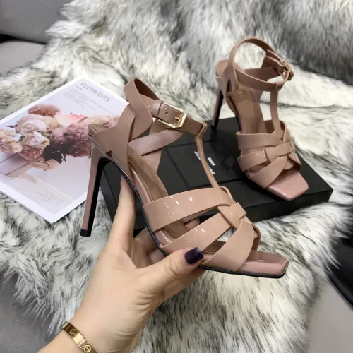 Saint Laurent YSL Womens Shoes TRIBUTE SANDALS IN PATENT LEATHER 10cm
