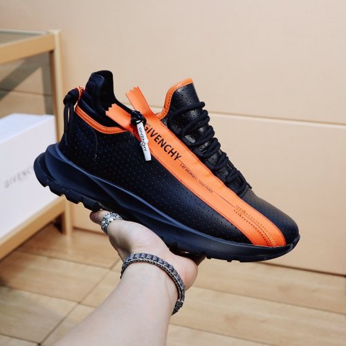 Givenchy Men Shoes Fashion Type Luxury Brand GIVENCHY SNEAKERS IN LEATHER WITH LATEX BAND with Original Box