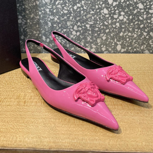 Versace Brand Womens Sandals Shoes Pumps Leather Big Size LA MEDUSA LEATHER PUMPS Design Luxury Brand Sandals for Women