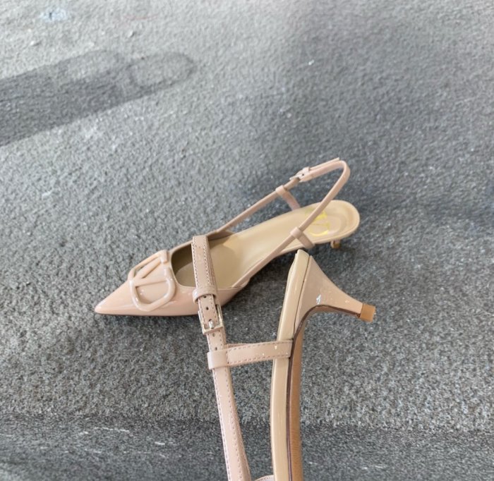 Valentino Women Shoes Mule Flip Flop Sandals VLOGO SIGNATURE CALFSKIN SLINGBACK PUMP 35MM with Original Box