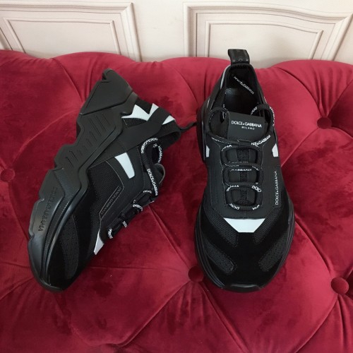 Dolce&Gabbana Men Shoes Sneakers Luxury Brand Mixed-material Daymaster sneakers with DG logo CS1941AQ7098B706