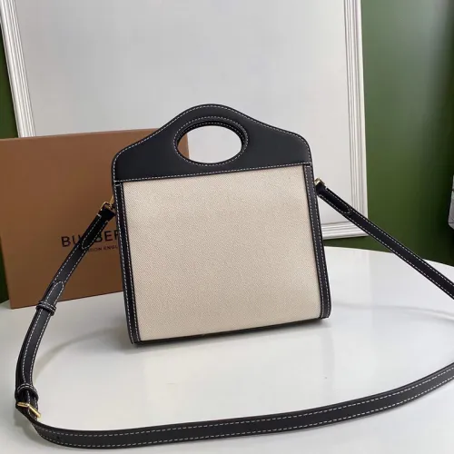 Burberry Womens Bag Mini Logo Graphic Canvas and Leather Pocket Bag