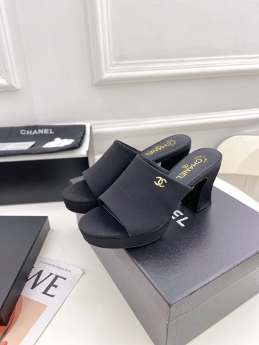 Chanel Womens Shoes Sandals Slippers Luxury Brand Design with Original Box Women Slippers 7cm Heel