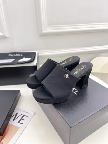 Chanel Womens Shoes Sandals Slippers Luxury Brand Design with Original Box Women Slippers 7cm Heel