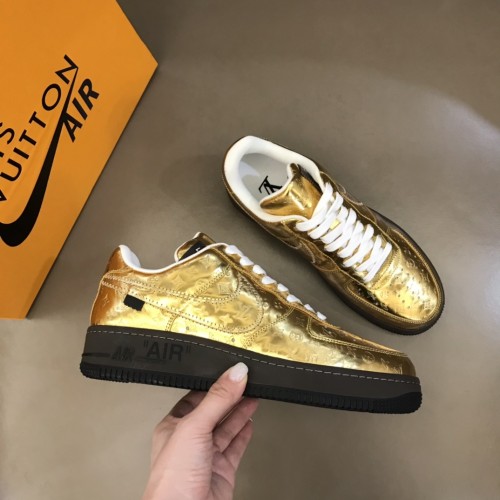 Louis Vuitton NIKE Off-White Men Shoes Fashion Sneakers Design Luxury Brand LVXNIKE Air Force Sneakers with Original Box