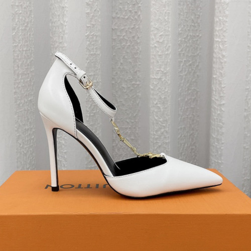 Louis Vuitton Womens Shoes Pumps Sandals Leather Design Luxury Brand Fashion Sandals with Original Box 10cm Heel