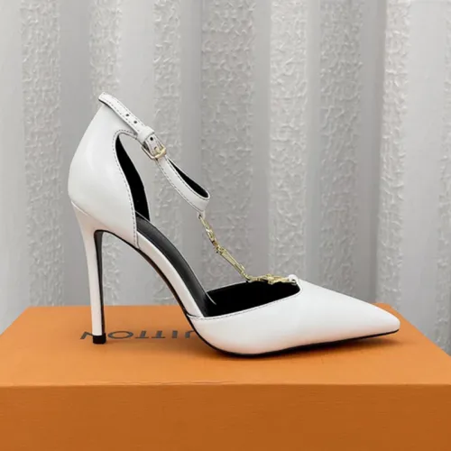 Louis Vuitton Womens Shoes Pumps Sandals Leather Design Luxury Brand Fashion Sandals with Original Box 10cm Heel