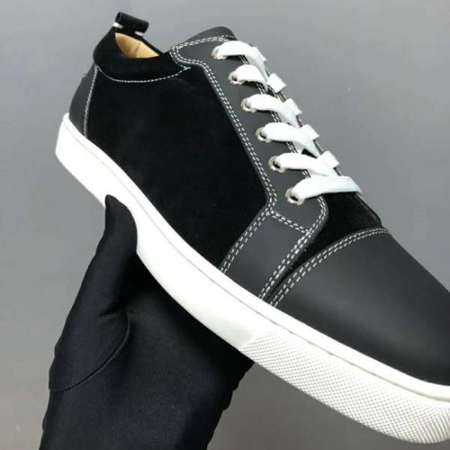 Christian Louboutin Mens Shoes Luxury Brand Red Bottom Design Louis Junior Spikes Flat