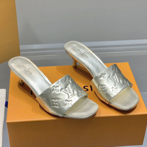 Louis Vuitton Womens Shoes Pumps Sandals Leather Design Luxury Brand Fashion Sandals with Original Box 5.5cm Heel