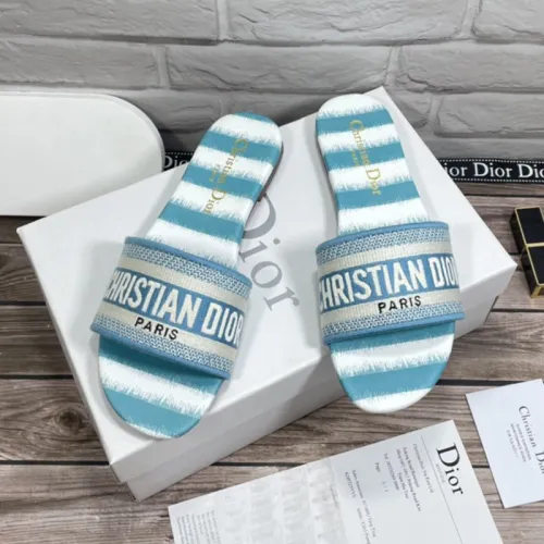 Dior Women Shoes Mule DWAY SLIDE Luxury Brand Womens Sandals Slippers with Original Box
