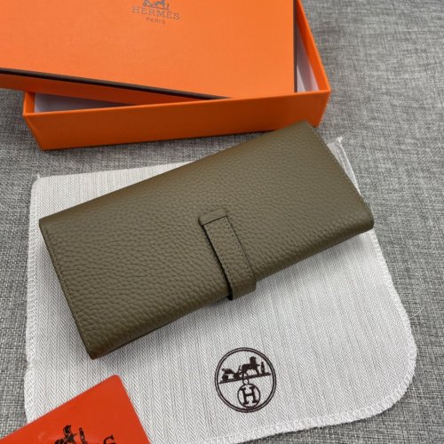 Hermes Womens Mens Wallets Purse Long Clutch Leather Design Coin Bag with Original Box