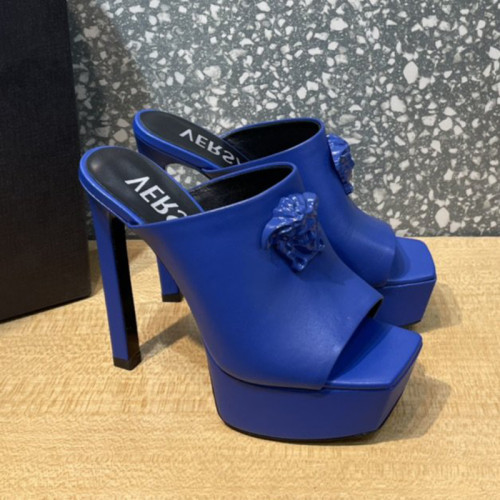 Versace Brand Womens Sandals Shoes Pumps Leather Big Size LA MEDUSA LEATHER PUMPS Design Luxury Brand Sandals for Women