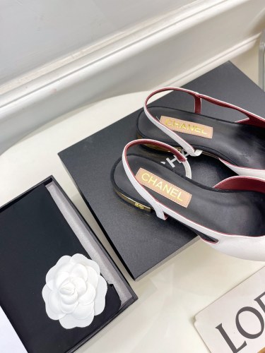 Chanel Women Shoes Slingbacks Luxury Brand Wedding Shoes Fashion with Original Box
