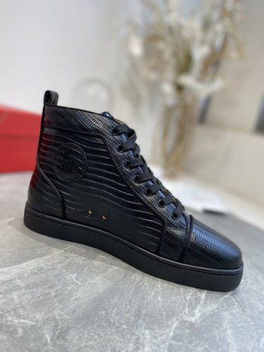 Christian Louboutin Mens Shoes Luxury Brand Red Bottom Design Louis Junior Spikes Flat with Original Box CL sneakers